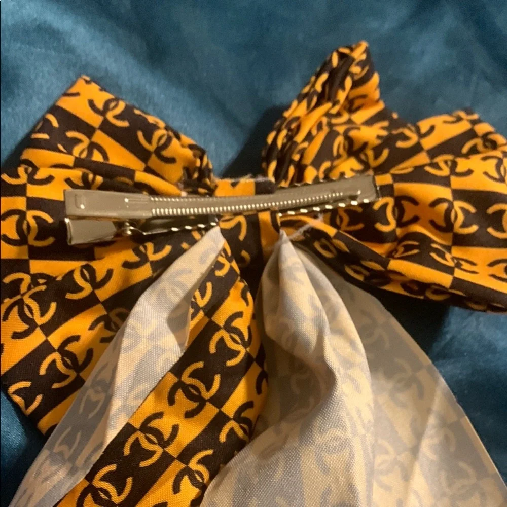 Designer Orangish/Yellowish Hair Bow